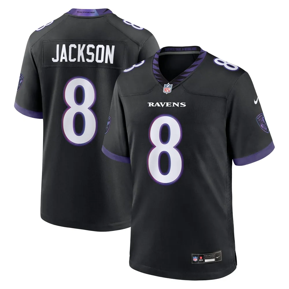 Lamar Jackson Baltimore Ravens Nike Alternate Game Jersey - Black