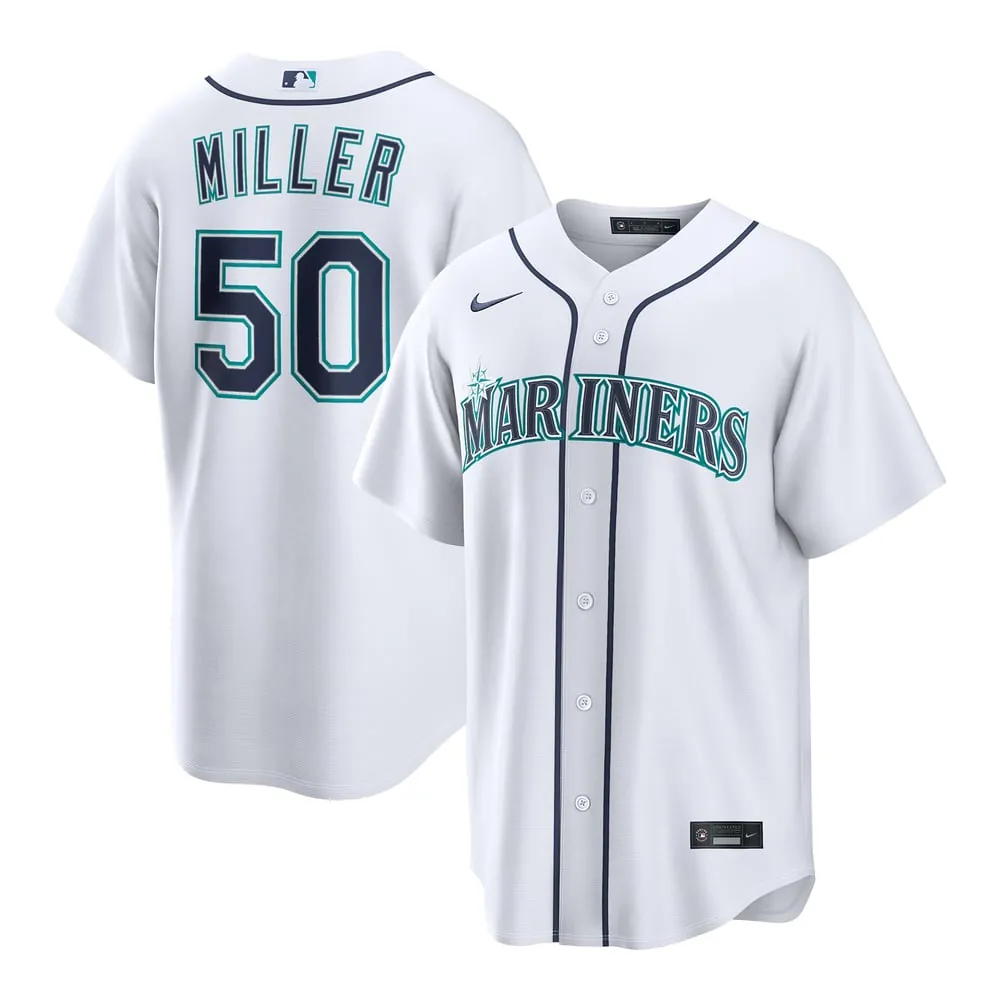 Bryce Miller Seattle Mariners Nike Home Replica Jersey - White