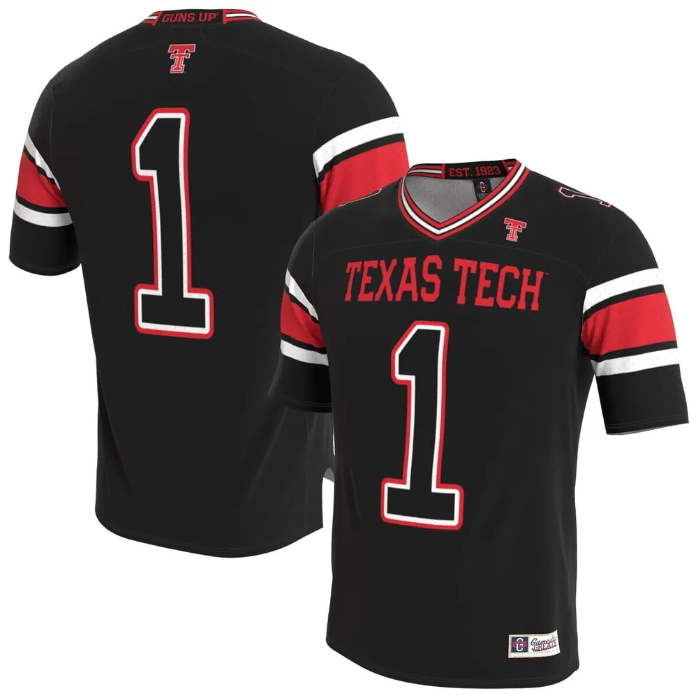 Texas Tech Red Raiders GameDay Greats Youth Lightweight Collegiate Football Blackout Fashion Jersey - Black