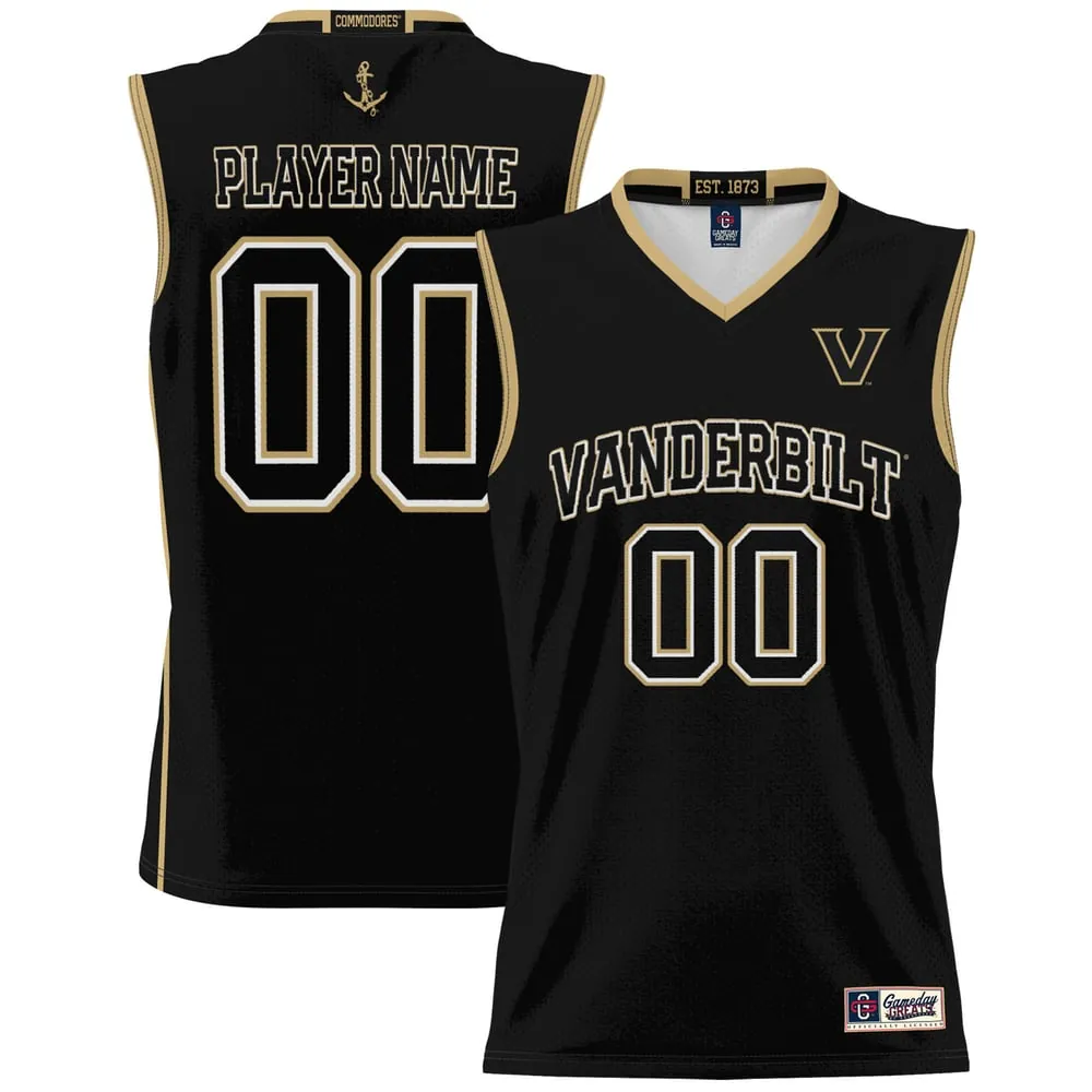 Vanderbilt Commodores GameDay Greats NIL Pick-A-Player Men's Basketball Jersey - Black
