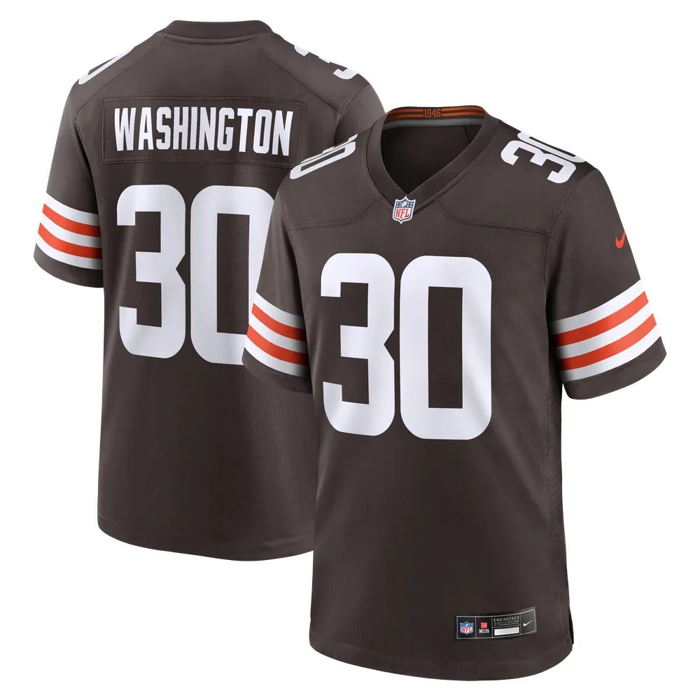 Zion Washington Cleveland Browns Nike Team Game Jersey - Brown
