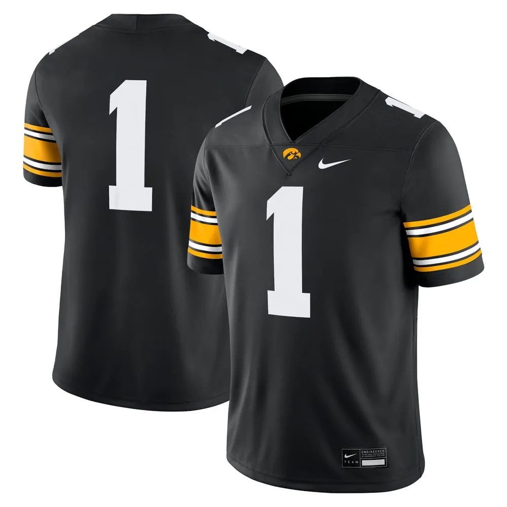 #1 Iowa Hawkeyes Nike Game Jersey - Black