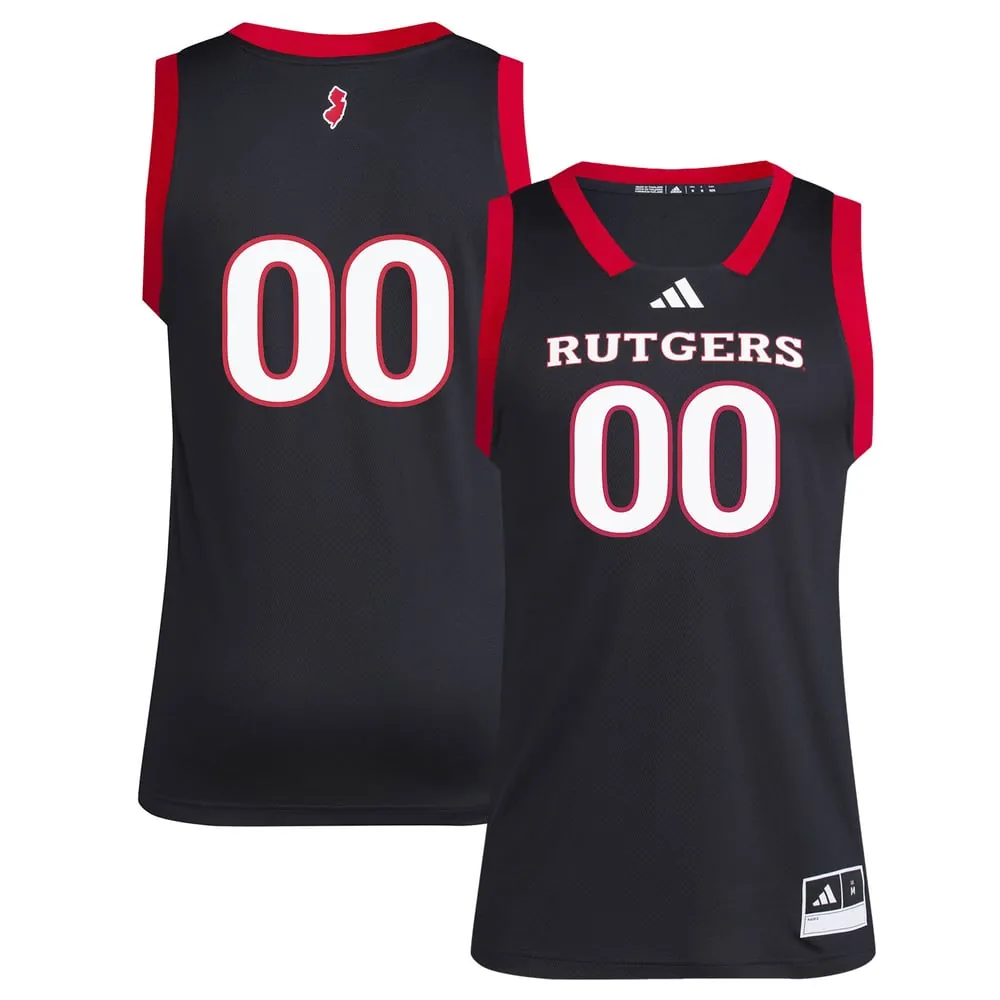 #1 Rutgers Scarlet Knights adidas Replica Swingman Jersey - Black