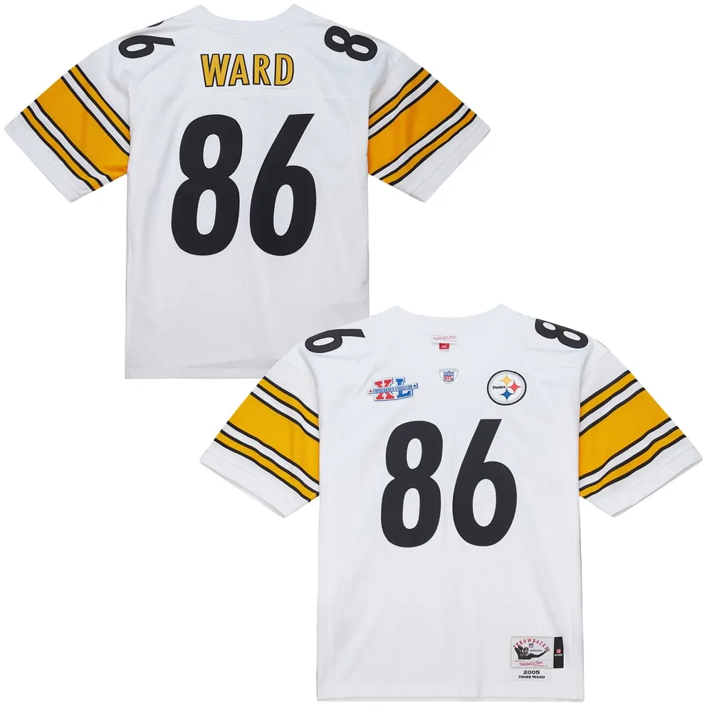Hines Ward Pittsburgh Steelers Mitchell & Ness 2005 Authentic Throwback Retired Player Jersey - White