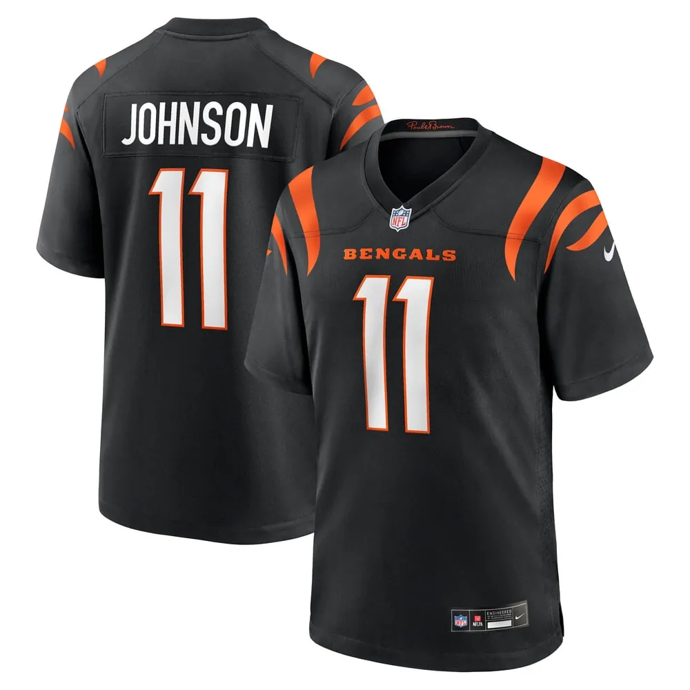 Josh Johnson Cincinnati Bengals Nike Team Game Jersey -  Black