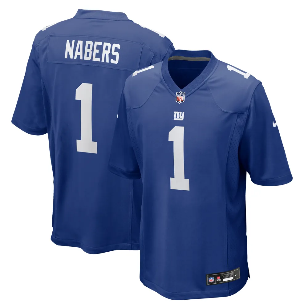 Malik Nabers New York Giants Nike  Player Game Jersey - Royal