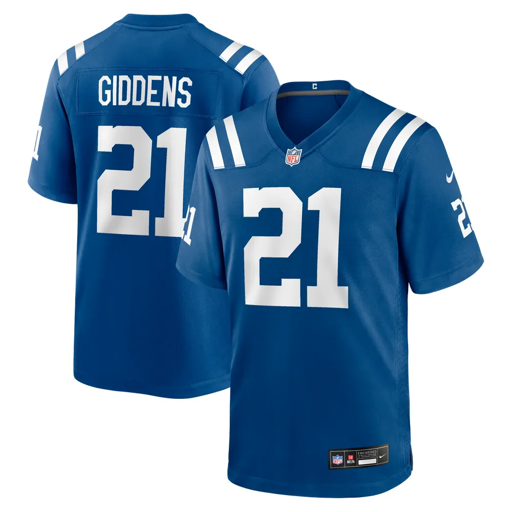 DJ Giddens Indianapolis Colts Nike Team Game Jersey -  Royal