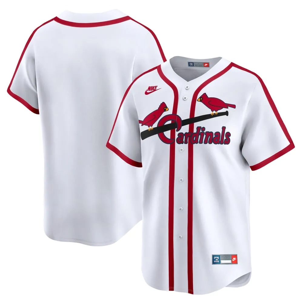 St. Louis Cardinals Nike Cooperstown Collection Limited Jersey - White