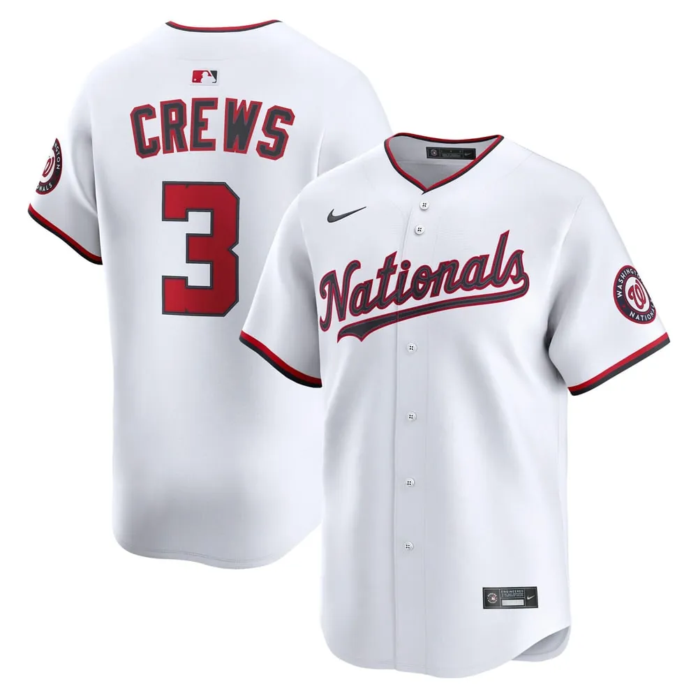 Dylan Crews Washington Nationals Nike Home Limited Player Jersey - White