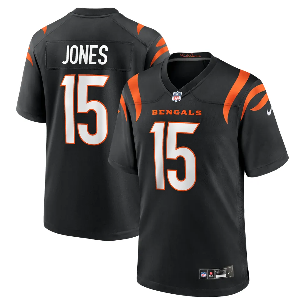 Charlie Jones Cincinnati Bengals Nike Team Game Jersey -  Black