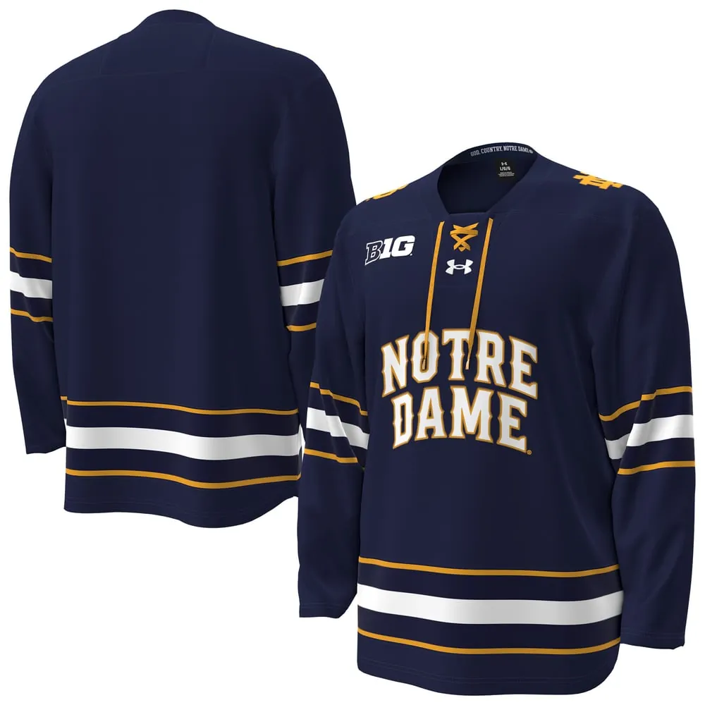 Notre Dame Fighting Irish Under Armour  Replica Hockey Jersey - Navy