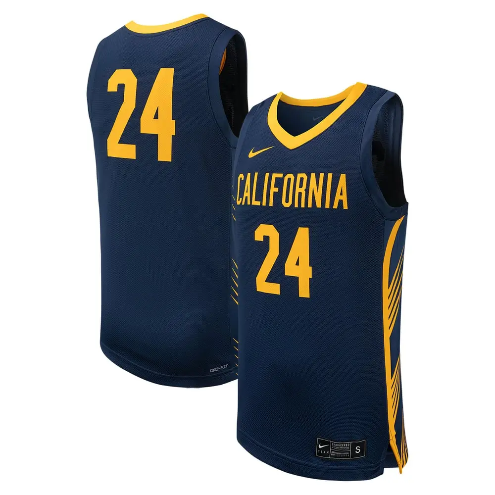 #24 Cal Bears Nike Replica Basketball Jersey - Navy
