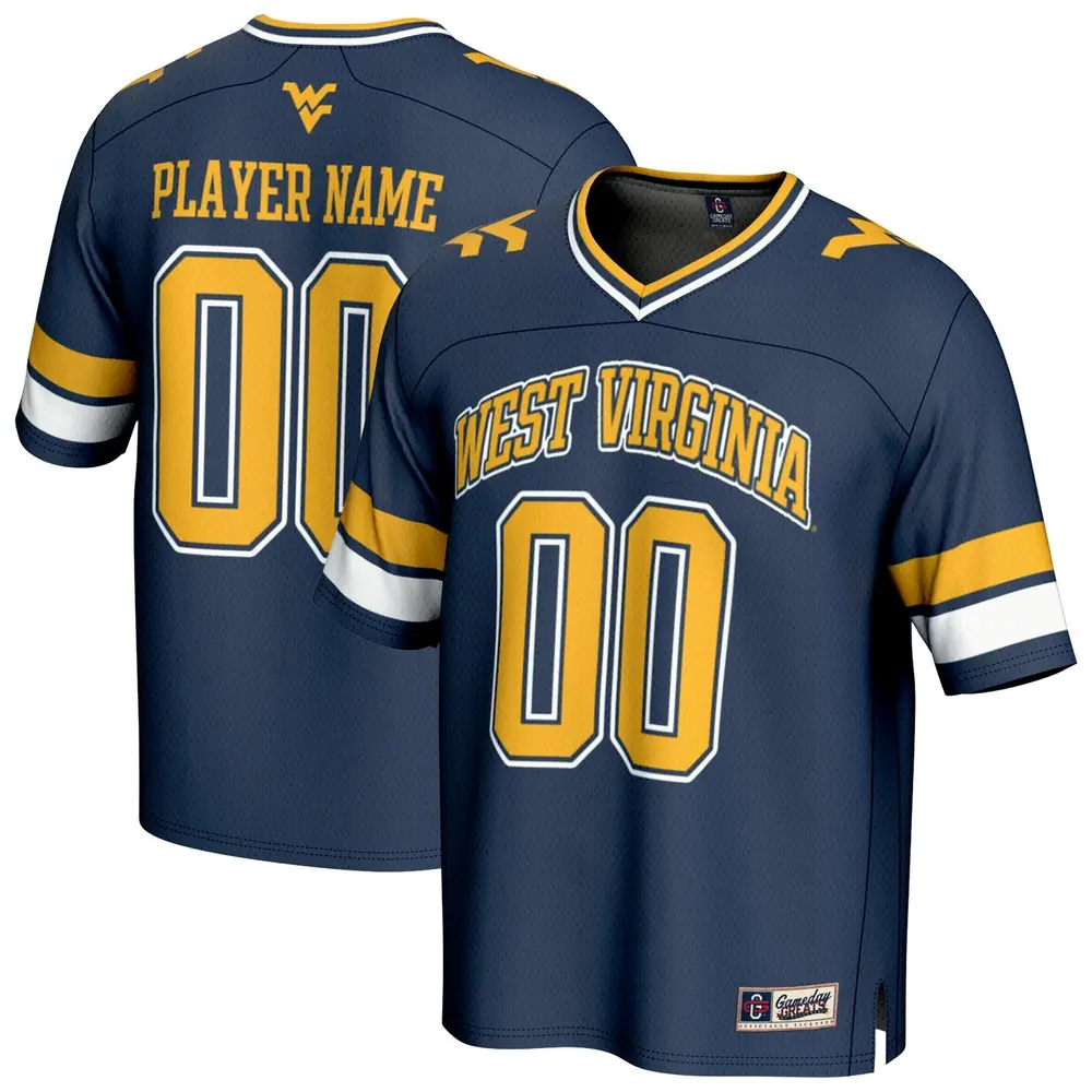 West Virginia Mountaineers GameDay Greats Youth NIL Pick-A-Player Football Fashion Jersey - Navy
