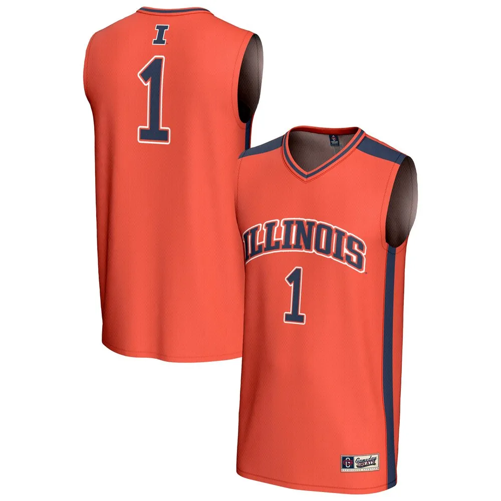 #1 Illinois Fighting Illini GameDay Greats Unisex Lightweight Collegiate Basketball Fashion Jersey - Orange
