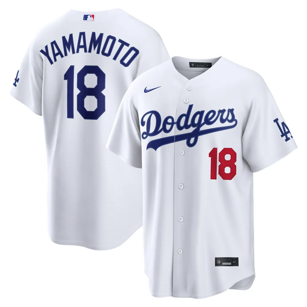 Yoshinobu Yamamoto Los Angeles Dodgers Nike Home Stadium Jersey - White