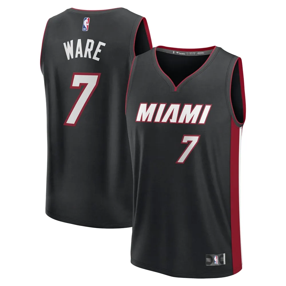 Kel'el Ware Miami Heat Fanatics Youth Fast Break Replica Player Jersey - Icon Edition - Black