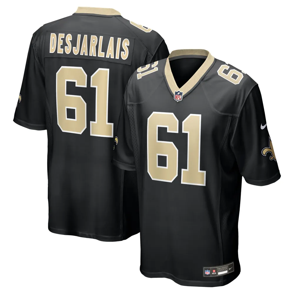 Drew Desjarlais New Orleans Saints Nike Game Player Jersey - Black