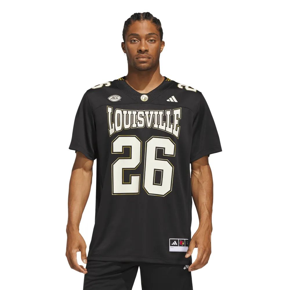 #26 Louisville Cardinals adidas For the Ville Premier Strategy Jersey - Black
