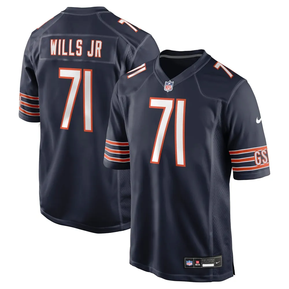 Jedrick Wills Jr. Chicago Bears Nike Team Game Jersey -  Navy