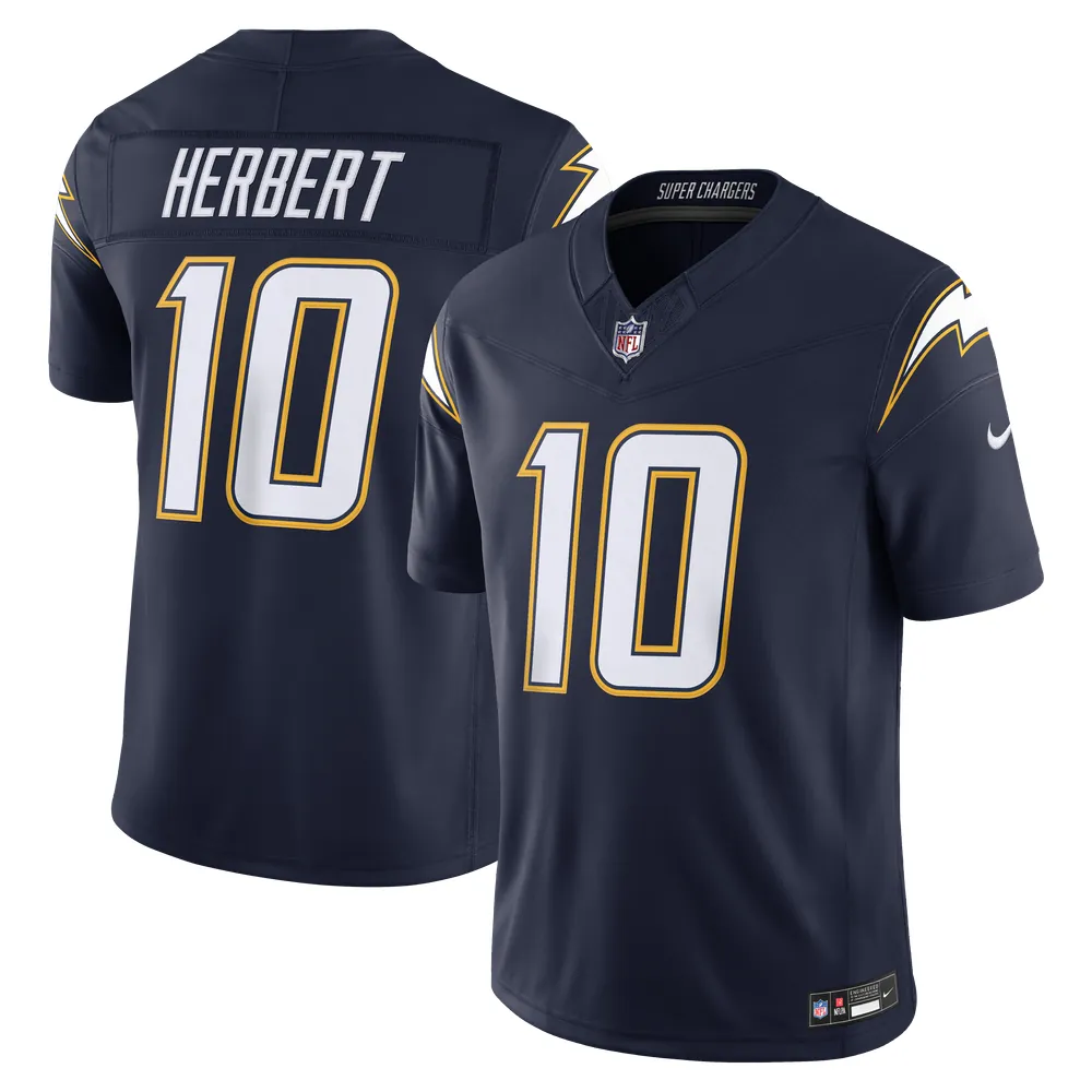 Justin Herbert Los Angeles Chargers Nike Alternate Super Chargers Vapor F.U.S.E. Stitched Limited Jersey - Navy