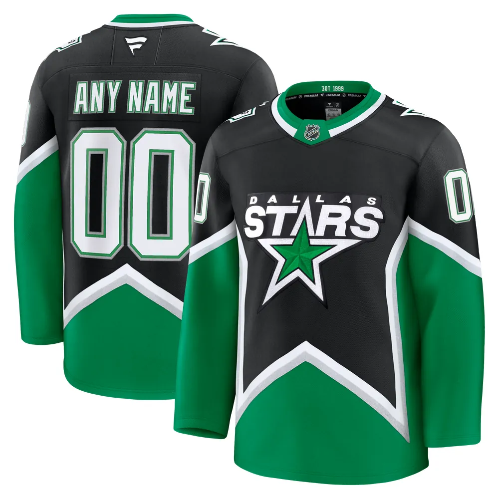 Dallas Stars Fanatics Alternate Premium Custom Jersey - Black