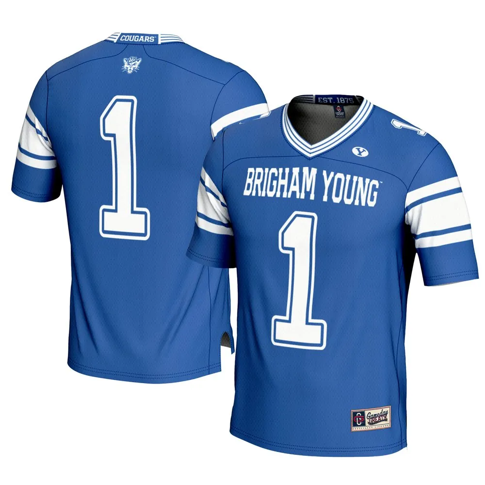 #1 BYU Cougars GameDay Greats Youth Football Jersey - Royal