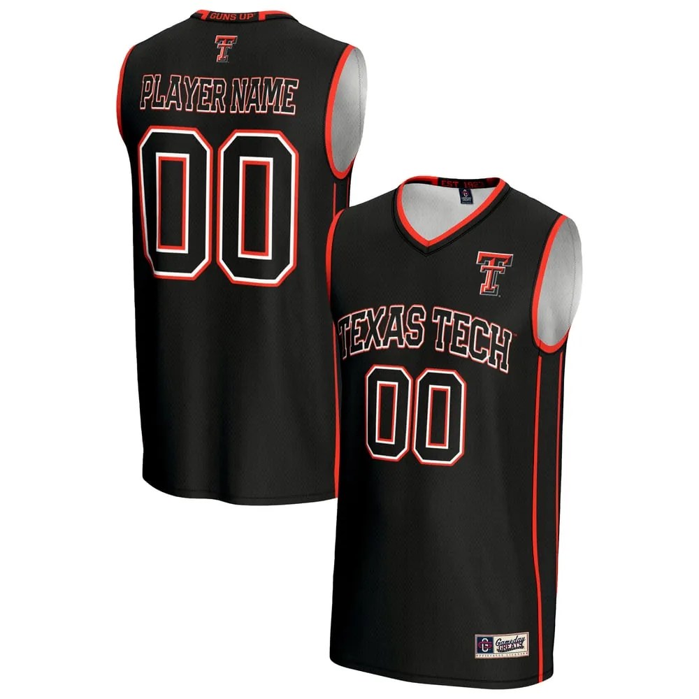 Texas Tech Red Raiders GameDay Greats Unisex NIL Pick-A-Player Lightweight Men's Basketball Jersey - Black