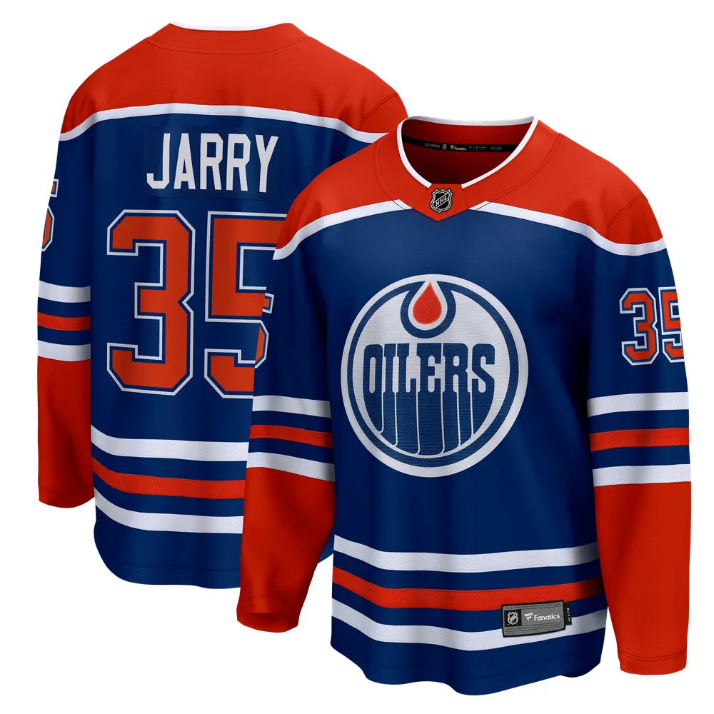 Tristan Jarry Edmonton Oilers Fanatics Home Premier Breakaway Player Jersey - Royal