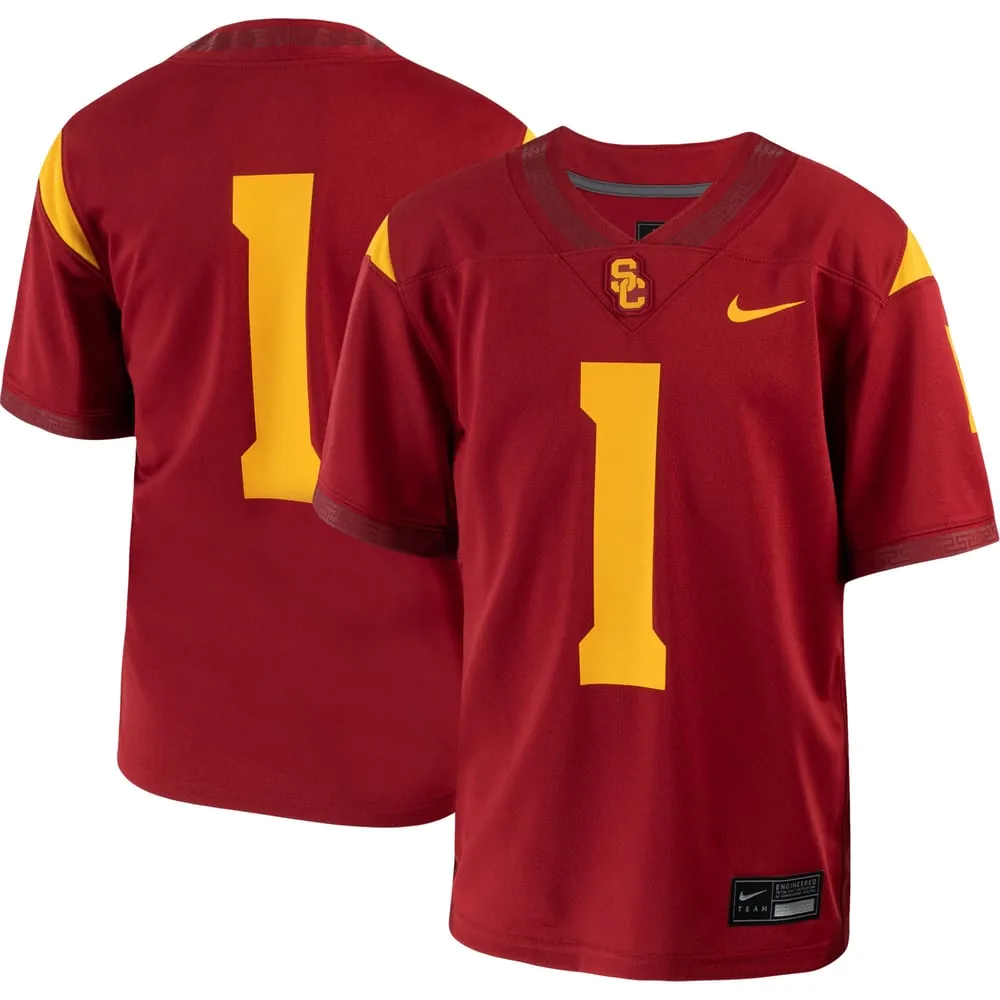 #1 USC Trojans Nike Youth Home  Untouchable Jersey - Cardinal
