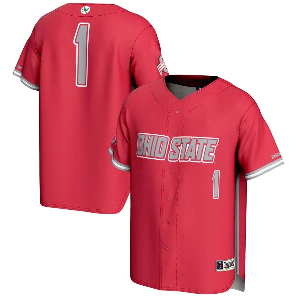 #1 Ohio State Buckeyes GameDay Greats Lightweight Baseball Jersey - Scarlet
