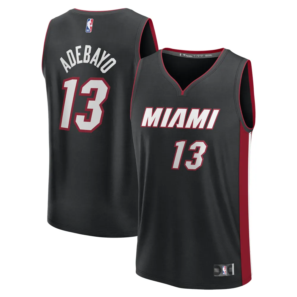 Bam Adebayo Miami Heat Fanatics Fast Break Replica Jersey - Icon Edition - Black