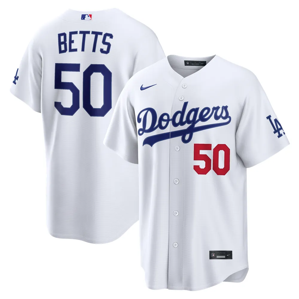 Mookie Betts Los Angeles Dodgers Nike  Home Stadium Jersey - White