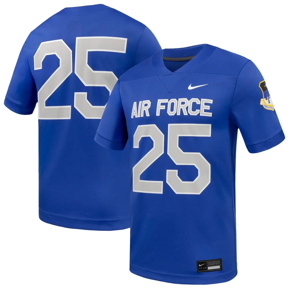 #25 Air Force Falcons Nike  Game Football Jersey - Royal