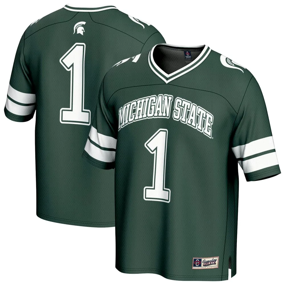 #1 Michigan State Spartans GameDay Greats Unisex Lightweight Collegiate Football Fashion Jersey - Green