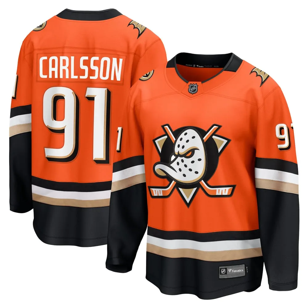 Leo Carlsson Anaheim Ducks Fanatics Home Breakaway Jersey - Orange