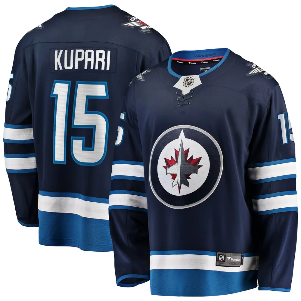 Rasmus Kupari Winnipeg Jets Fanatics Home Premier Breakaway Player Jersey - Navy