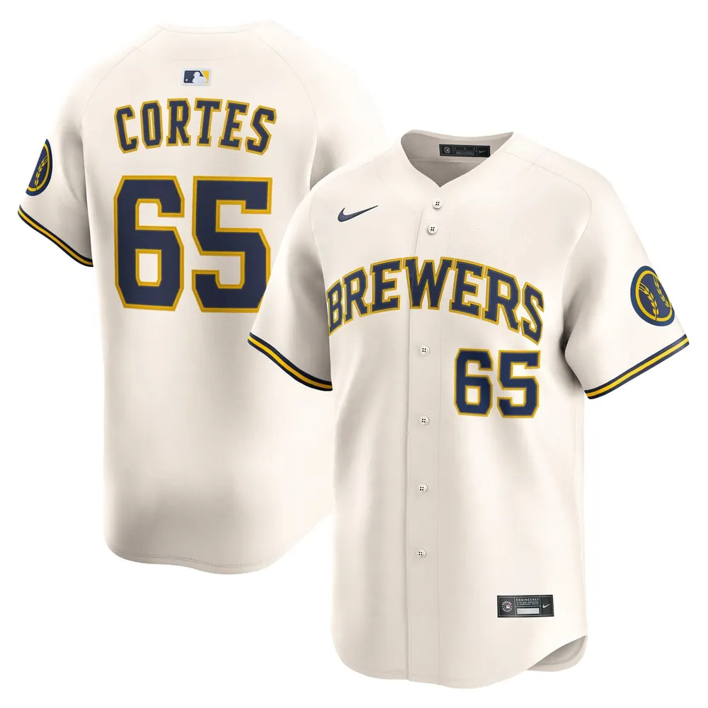 Nestor Cortes Milwaukee Brewers Nike Home Limited Player Jersey - Cream