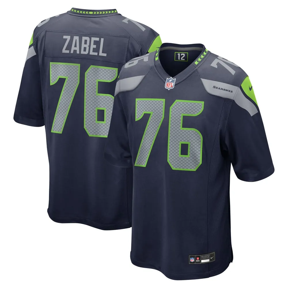 Grey Zabel Seattle Seahawks Nike Team Game Jersey - Navy