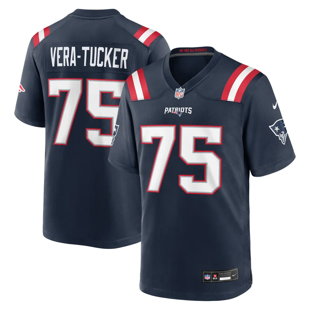 Alijah Vera-Tucker New England Patriots Nike Team Game Jersey - Navy