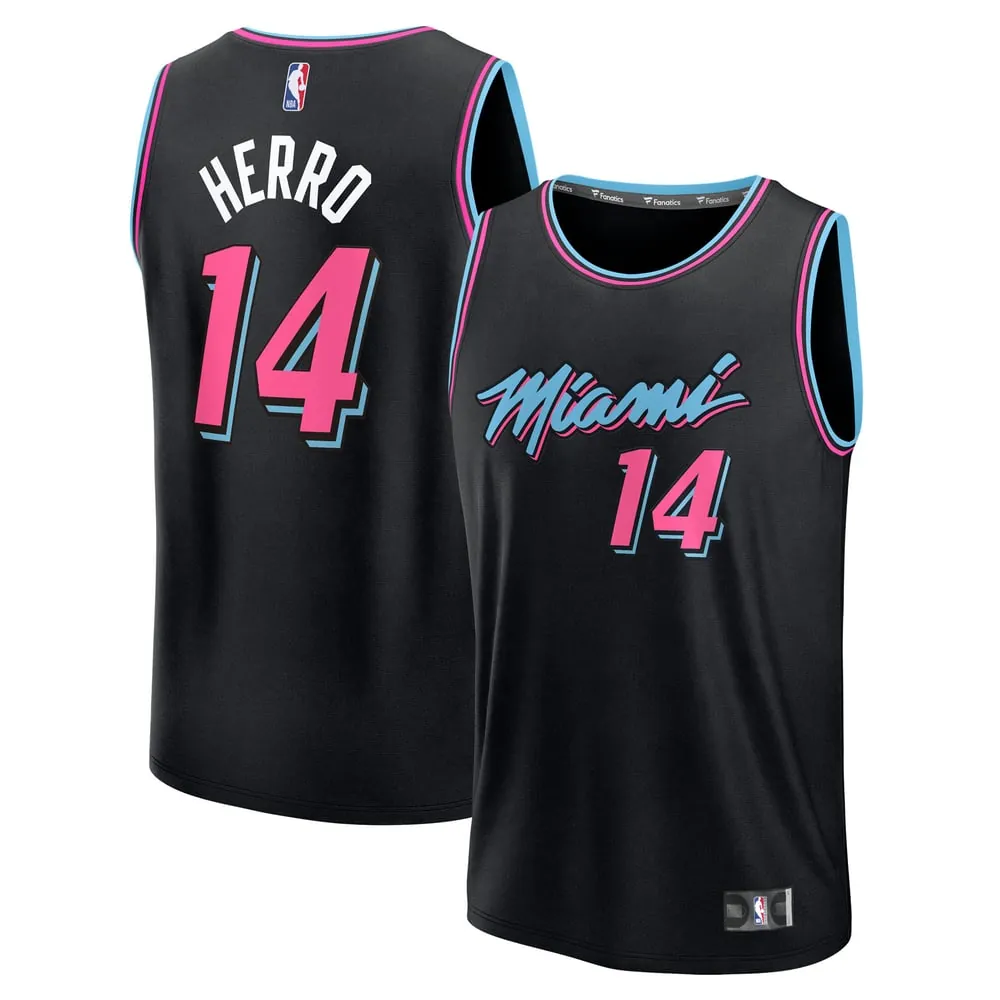 Tyler Herro Miami Heat Fanatics 2025/26 City Edition Fast Break Jersey - Black