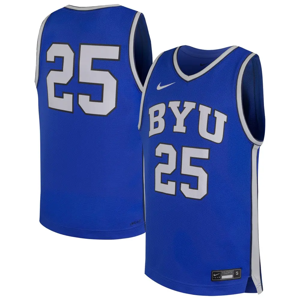 #25 BYU Cougars Nike Youth Replica Basketball Jersey - Royal