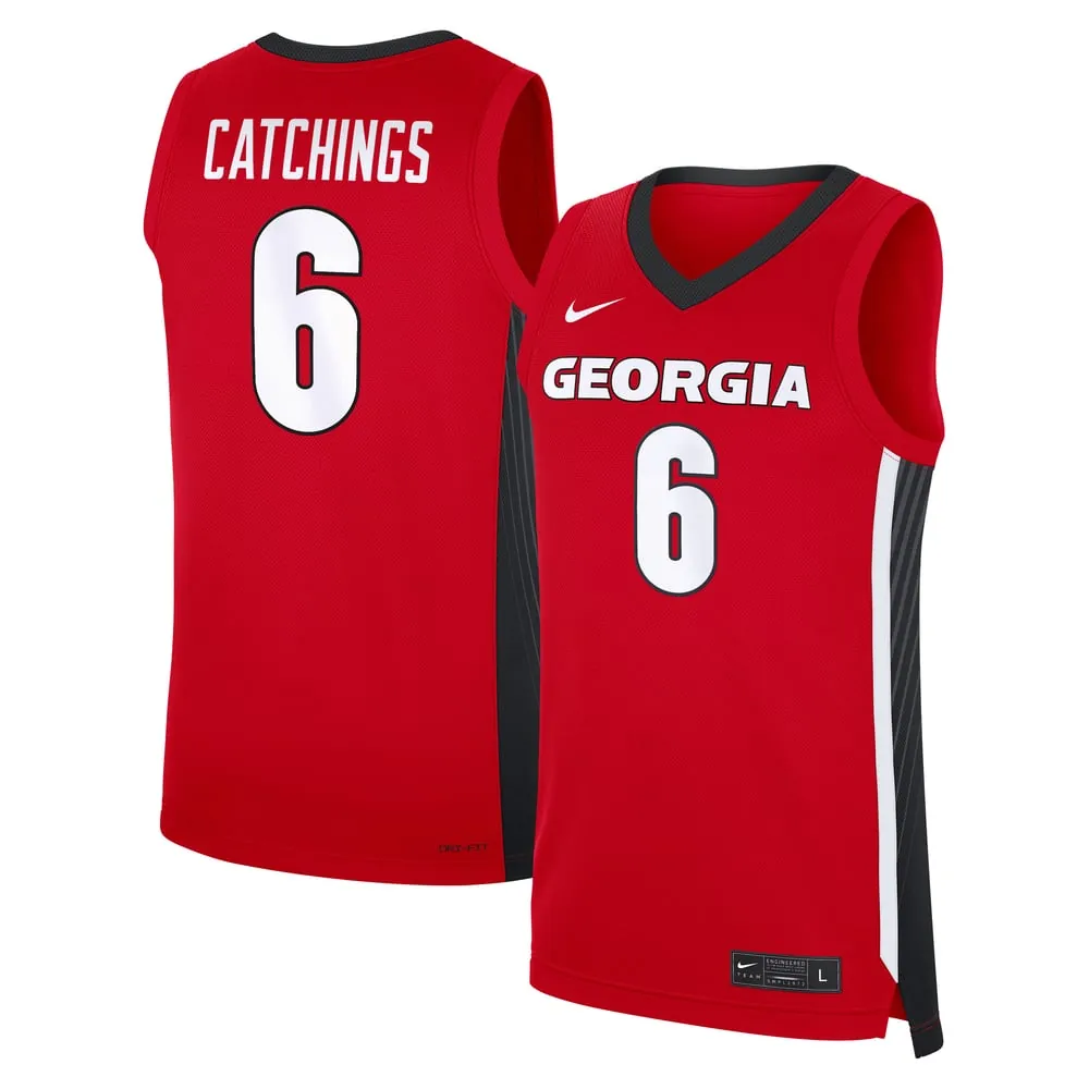 Kanon Catchings Georgia Bulldogs Nike NIL Men's Basketball Replica Jersey - Red