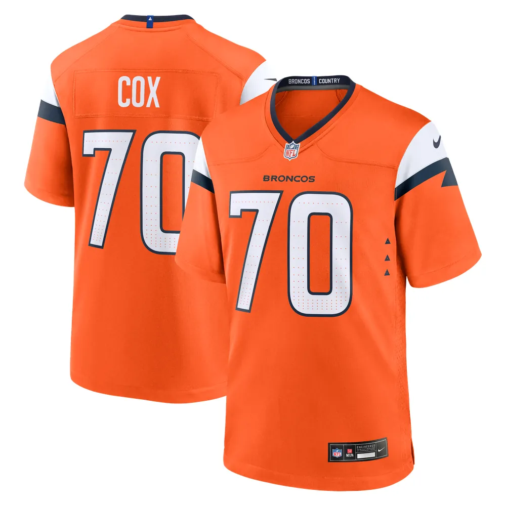 Marques Cox Denver Broncos Nike Team Game Jersey -  Orange