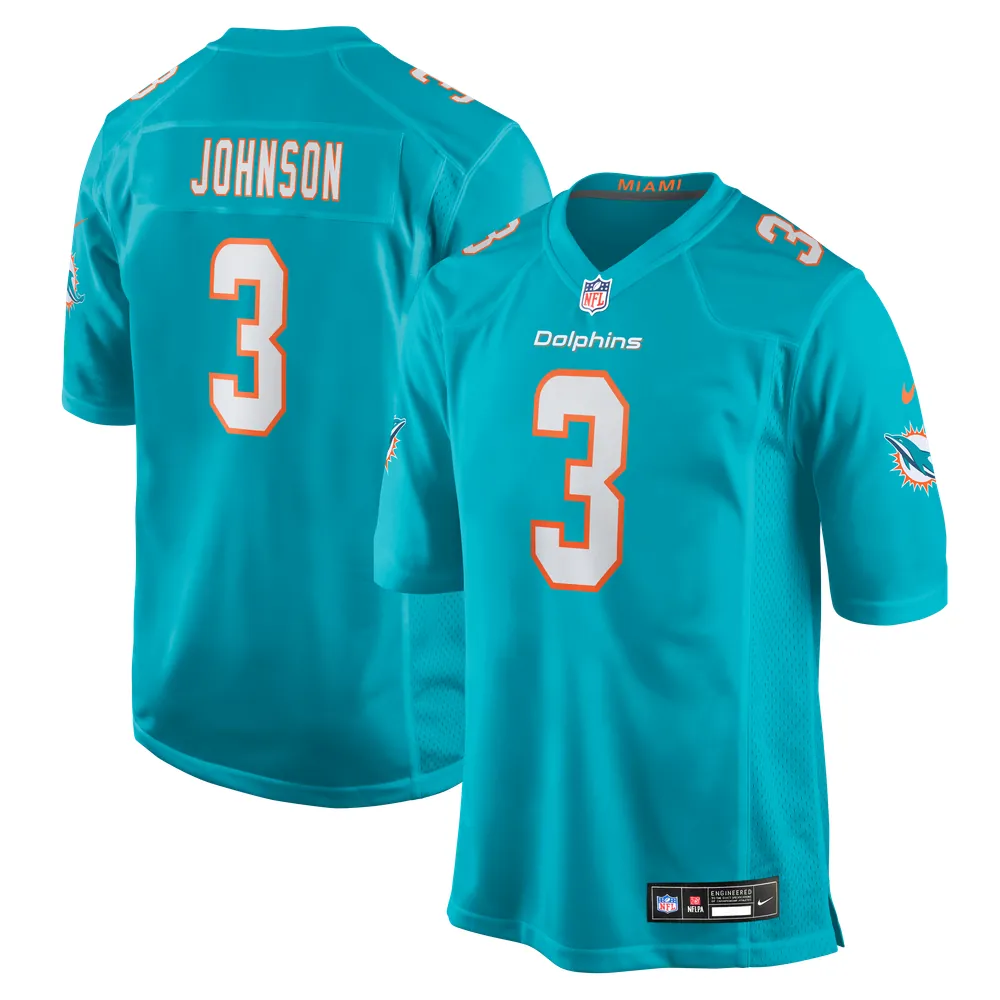 Chris Johnson Miami Dolphins Nike Team Game Jersey - Aqua