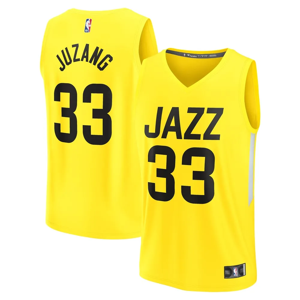 Johnny Juzang Utah Jazz Fanatics Fast Break Replica Player Jersey - Icon Edition - Yellow