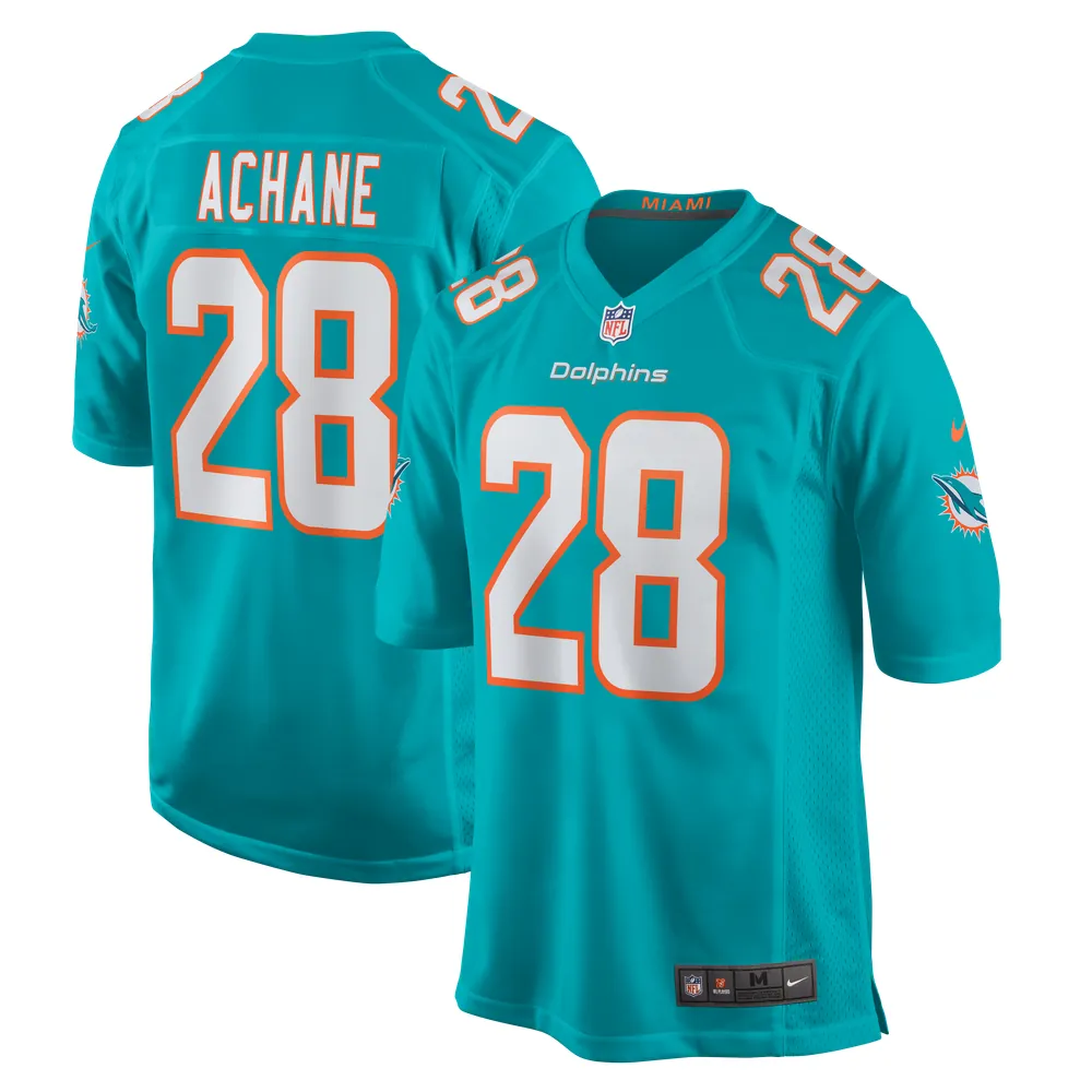 De’Von Achane Miami Dolphins Nike Player Game Jersey - Aqua