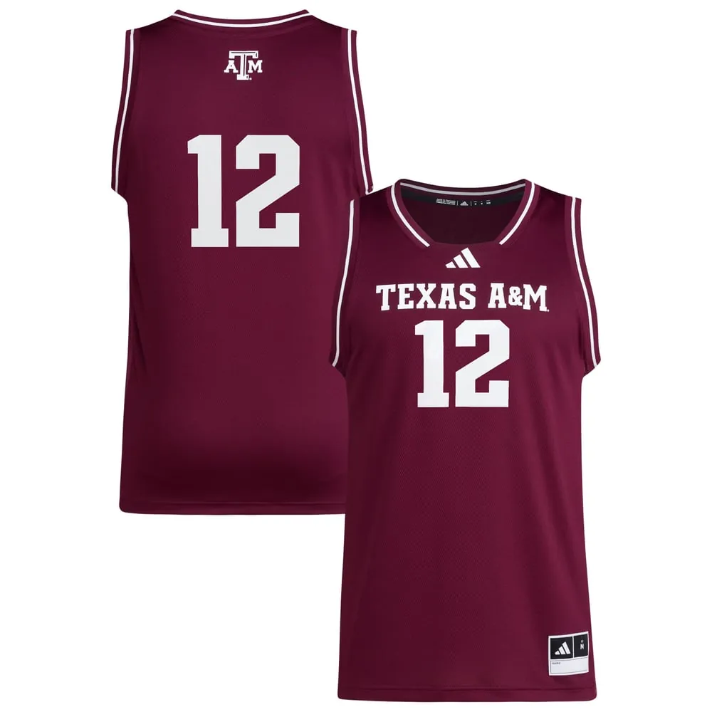 #12 Texas A&M Aggies adidas Replica Swingman Jersey - Maroon