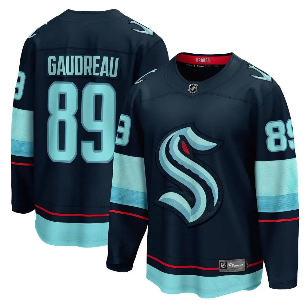 Frederick Gaudreau Seattle Kraken Fanatics Home Breakaway Jersey - Deep Sea Blue