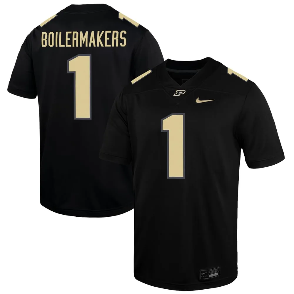 #1 Purdue Boilermakers Nike Alternate Game Jersey - Black