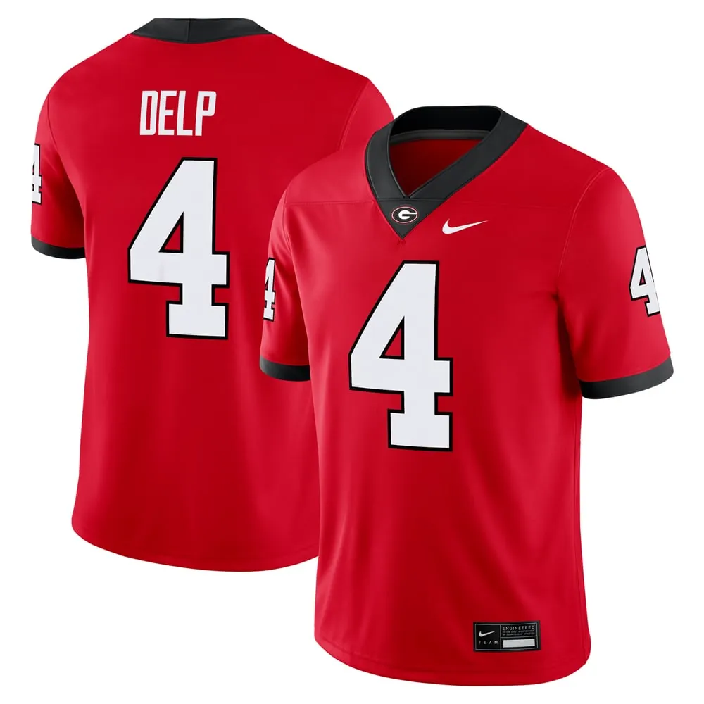 Oscar Delp Georgia Bulldogs Nike NIL Football Game Jersey - Red